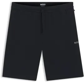 Boss Pyjamashorts "Waffle Shorts", Damen, Gr. S, N-Gr, blau (dunkelblau 403), Jersey, Obermaterial: 60% Baumwolle, 40% Polyester, lang, Hosen