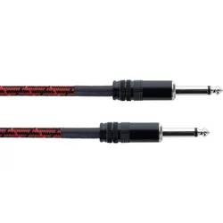 Cordial ELEMENTS EI 3 PP-TWEED-RD 3m Plug 6,3 mono black - Plug 6,3 mono black - elements INS