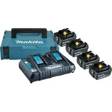 Makita Power Source Kit 18 V Li-Ion 4 x 5,0 Ah + DC18RD Ladegerät + Makpac 197626-8