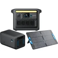 Anker SOLIX Powerstation-Set, C1000X + Erweiterungsakku BP1000 + Solarmodul