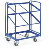 ROLLCART Eurokastenwagen mit 2 offenen neigbaren Ladeflächen 410x620mm