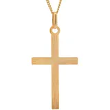 HOPLO Kreuzanhänger Anhänger Kreuz 333 8 kt Gold mit massiver Goldkette 333 - 8 kt Gold, Made in Germany 50 cm Unisex