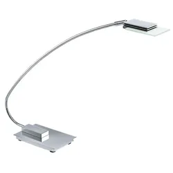 LED Schreib Tisch Leuchte Arbeitszimmer ALU Glas Lampe Nacht-Licht beweglich Eglo 90889