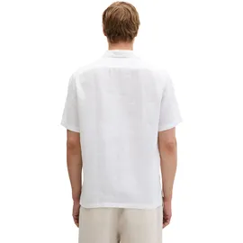 Marc O'Polo Kurzarmhemd "aus reinem Leinen", Herren, Gr. L, Normalgrößen, weiß, Obermaterial: 100% Leinen, unifarben, regular fit normal, normaler Saum, Hemden