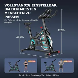 advamsoler Heimtrainer Fahrrad blau