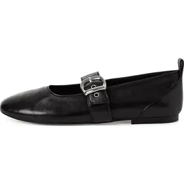 TAMARIS Leder-Ballerinas in schwarz, 41 EU