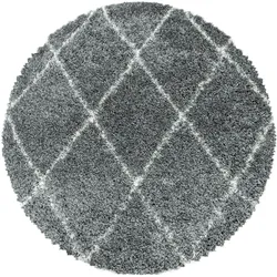 Hochflor-Teppich AYYILDIZ TEPPICHE "ALVOR 3401", grau, H:50mm Ø:160cm, Polypropylen (PP), Teppiche