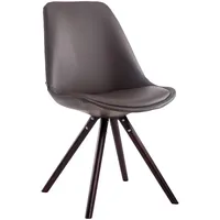 CLP Esszimmerstuhl Laval Rund Kunstleder cappuccino/braun