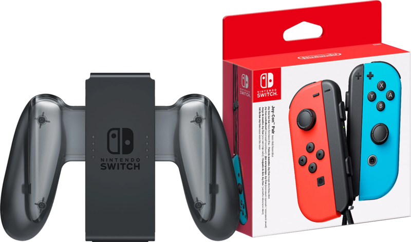 Nintendo Switch Joy-Con set Rot/Blau + Nintendo Switch Joy-Con Charge Grip