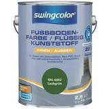 swingcolor 2in1 Flüssigkunststoff / Fußbodenfarbe RAL 6002  (Laubgrün, 2,5 l, Seidenmatt)