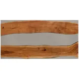 Esstisch Akazie mit Epoxidharz 200x100x76 natur lackiert / Epoxid grau gerade Kante EPOXY Unikat #3
