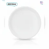 Blanc HYGIENIC Menüteller, Mehrwegbesteck, 22 cm x 2,6 cm, 800 Stk, weiß, robust, Premium Qualität,