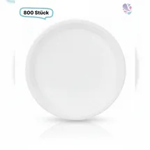 Blanc HYGIENIC Menüteller, Mehrwegbesteck, 22 cm x 2,6 cm, 800 Stk, weiß, robust, Premium Qualität,