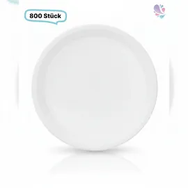 Blanc HYGIENIC Menüteller, Mehrwegbesteck, 22 cm x 2,6 cm, 800 Stk, weiß, robust, Premium Qualität,