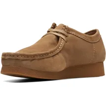 CLARKS Herren Wallabeeevo Shoes, Dark Sand Suede, 45 EU