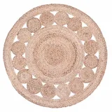Jute Teppich Rund Jemina Natur 90 cm