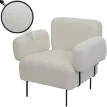 MCW Cocktailsessel MCW-L83 Stoff/Textil  ~ 70 x 80 x 80 cm Weiß