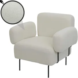 MCW Cocktailsessel MCW-L83 Stoff/Textil  ~ 70 x 80 x 80 cm Weiß