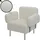 MCW Cocktailsessel MCW-L83 Stoff/Textil  ~ 70 x 80 x 80 cm Weiß