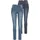 FLASHLIGHTS Jeansjeggings (Packung, 2er-Pack) enge Passform, Röhrenjeans, Used-Look-Waschung, hohe Leibhöhe blau 42