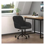 vidaXL Bürostuhl Drehbar Samt Schwarz