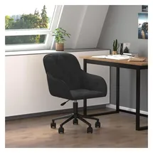 vidaXL Bürostuhl Drehbar Samt Schwarz
