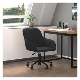 vidaXL Bürostuhl Drehbar Samt Schwarz