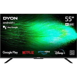 DYON Smart 55 AD-2 139 cm (55 Zoll) Android TV (4K Ultra-HD, HD Triple Tuner, Prime Video, Netflix, Google Play Store für DAZN, Disney+ uvm., Google Assistant, BT-Fernbedienung) [Mod. 2023]