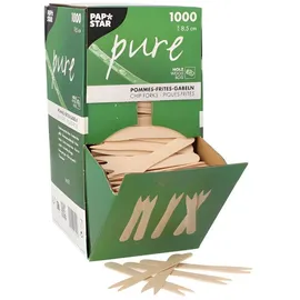 Papstar Pommes-Frites-Gabeln Holz 8,5 cm 6000 St.