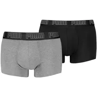 Puma Boxershorts 2er Pack Schwarz / Grau M