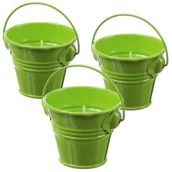 MARELIDA Duftkerzen Citronella Garten Balkon Outdoorkerzen im Metalleimer 3St.