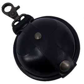 Mika Schlüsselanhänger / Kleingeldbörse groß Sattelleder 9cm schwarz