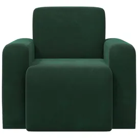 vidaXL Relaxsessel Dunkelgrün Samt 47,5 x 69 x 69 cm Grün mit Rollen