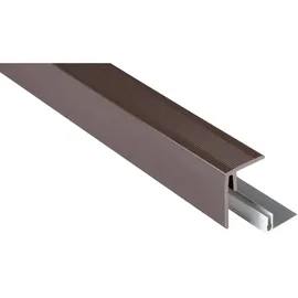 KOVALEX WPC Seitenabschluss 4,8 x 6,4 x 250 cm schokobraun inkl. Befestigung