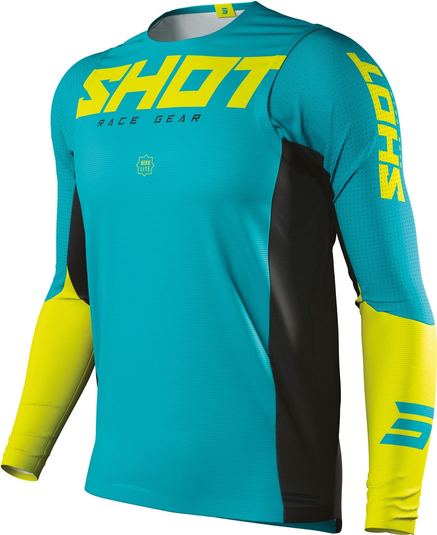 Shot Aerolite Airflow Motorcross Jersey, turquoise, 2XL Voorman