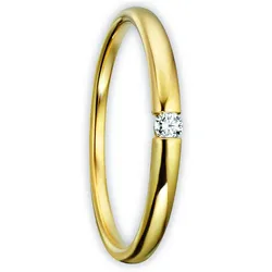 Diamantring ONE ELEMENT "0.04 ct Diamant Brillant Ring aus 585 Gelbgold" Gr. 52, gold, Fingerringe, Damen, 52,mit Diamant, Gelbgold 585-Diamanten, Gelbgold 585, Diamanten, Damen Gold Schmuck