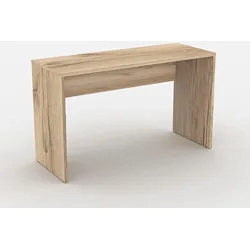 Schreibtisch INOSIGN "AGAPI", braun (eiche grand natural, eiche grand natural, eiche grand natural), B:130cm H:75cm T:50cm, Tische, Breite 130, Computertisch im modernen Design & viel Arbeitsfläche