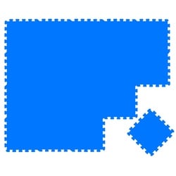 LittleTom Puzzlematte 18 Teile Baby Kinder Puzzlematte ab Null - 30x30cm, blaue Baby Kinder Puzzlematte blau