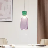 LUCANDE Fay 1-flg. 37 cm Glas lila/grün