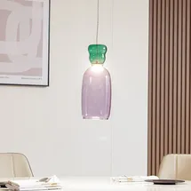 LUCANDE Fay 1-flg. 37 cm Glas lila/grün