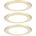 Möbeleinbauleuchten 3er-Set 65mm 3x2 5W 3x180lm 230/12V 3000K Gold