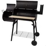 Aktive Holzkohlegrill mit Rädern Aktive Stahl Kunststoff Emailliertes Metall 106 x 106 x 61 cm Schwarz