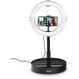 Hama LED Ringlicht mit Handy-Stativ, faltbar, 10,2 Zoll, LED Tischringlicht