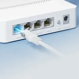 Cudy WR300 Router Wireless Fast Ethernet 300Mbps Single Band 2.4GHz Bianco - Weiß/Silber/Schwarz