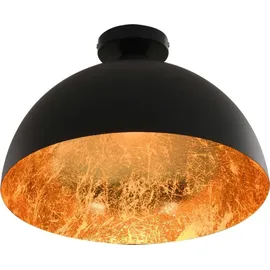 vidaXL Halbkugelförmig 2 Stk. Schwarz und Gold Metall