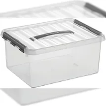 SUNWARE Q-Line Aufbewahrungsbox 40 x 30 x 18 cm 6-tlg. transparent/silber