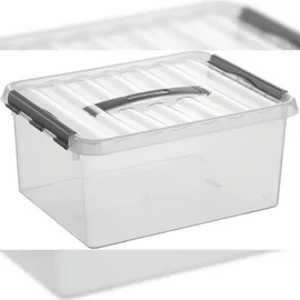 SUNWARE Q-Line Aufbewahrungsbox 40 x 30 x 18 cm 6-tlg. transparent/silber