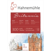 HAHNEMUEHLE Hahnemühle Heft + Block, Aquarellblock Britannia rau 17x24cm