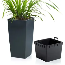 Prosperplast Urbi 49 Liter, Kunststoff, 32,5 x 32 x 61 cm Anthrazit