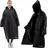 TRIZAND Regenmantel Unisex Schwarz Einheitsgröße